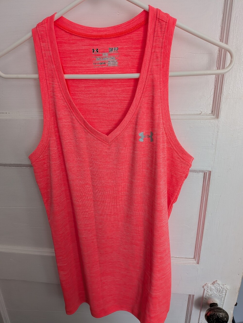 Under Armour Women’s Neon Pink V-Neck Performance Tank